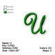 The letter U